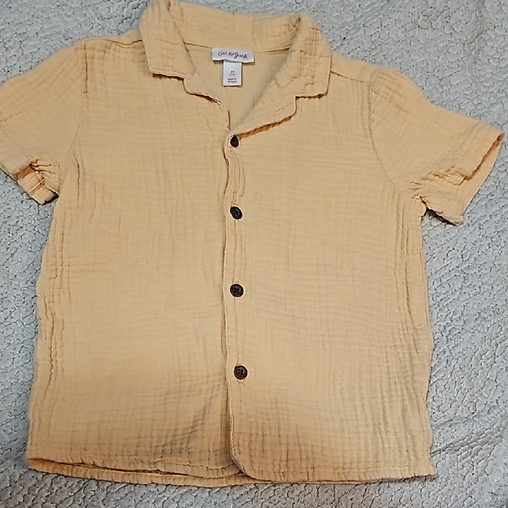 Art Class Yellow Button-Up Shirt